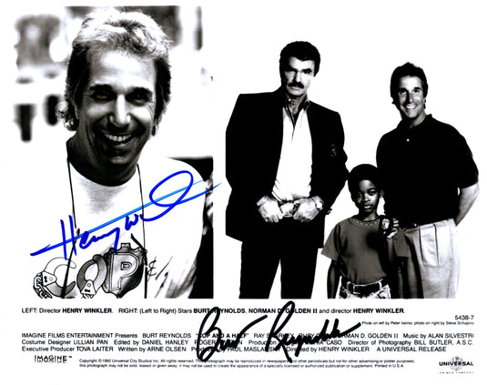 Autographed item – Henry Winkler & Burt Reynolds – 8 × 10 autographed signed photo