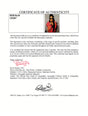 Certificate of authenticity – HER Sabriella Wilson – HER Sabriella Wilson signed photograph