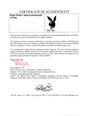 Certificate of authenticity – Hugh Hefner – Hugh Hefner signed photograph