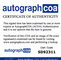 Certificate of authenticity – Jerry Adler – Signed 10x8 photograph