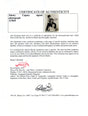 Certificate of authenticity – Jimmy Cagney – Jimmy Cagney signed photograph
