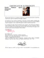 Certificate of authenticity – Smokey Robinson – Smokey Robinson signed photograph